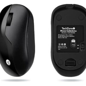 TZACMOI50 Mouse Inalámbrico ARMOR Recargable TECHZONE color Negro - 1200 DPI, 3 Botones.