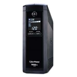 No-Break CyberPower CP1500AVRLCDa - 1500 VA, 900 W, Negro, Hogar y Oficina
