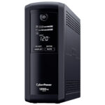 CP1350AVRLCDa No-Break CyberPower - 1350 VA, 815 W, 16 h, Negro, Hogar y Oficina