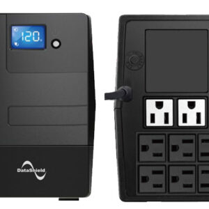 No Break DATASHIELD KS-1000 LCD - 1000 VA, 600 W, 6 h, Negro, Hogar y Oficina