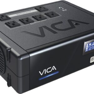 VICA No Break interactivo REV 700 - 700VA/400W, 6 NEMA 5-15R protegidos, entrada 127VCA 60Hz, salida 110/120VCA, pantalla LCD, 1 Puerto USB para recarga