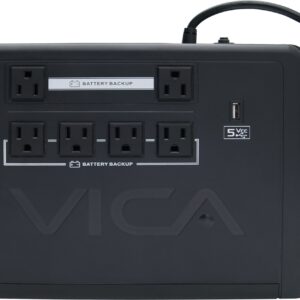 VICA B-flow Revolution 900 No Break interactivo REV 900 - 900VA/500W, 6 NEMA 5-15R proetgidos, entrada 127VCA 60Hz, salida 110/120VCA, pantalla LCD, 1 puerto USB para recarga