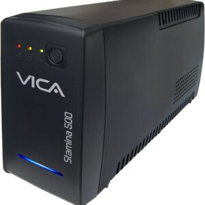 VICA No break interactivo STAMINA 500 - 500VA/300W, entrada 127VCA 60Hz, salida 120 VCA, 4 tomas reguladas y respaldadas/ 4 con supresor, Indicadores LED