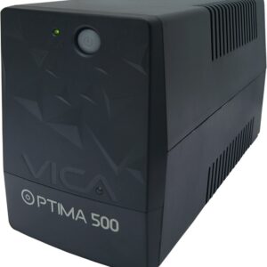VICA No break interactivo OPTIMA 500 - 500VA/240W, entrada 81/145VCA, salida 120 Vca 60Hz, 6 NEMA 5/15R protegidos, RJ11/RJ45, Software de monitoreo