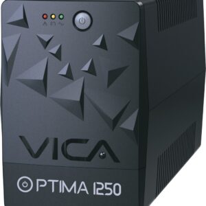 VICA No Break interactivo OPTIMA 1250 - 1250VA/600W, 6 NEMA 5-15R regulados y respaldados, Entrada 100/132 VAC, RJ11/RJ45, salida 110/120 VAC, Indicador LED