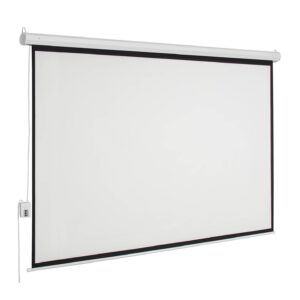 Multimedia Screens Pantalla de Proyección Eléctrica de Colgar MSE-246 - MULTIMEDIA SCREEN, 2.46x2.46m. 137 pulgadas diagonales. Incluye C.R. Inalámbrico y alámbrico