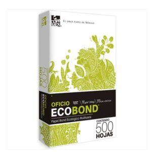 Ecobond Papel bond tamaño Oficio 75 gramaje 95 blancura caja con 10 resmas de 500 hojas cada una 17502237370579