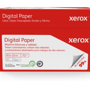 XEROX papel digital Rojo carta 99 blancura