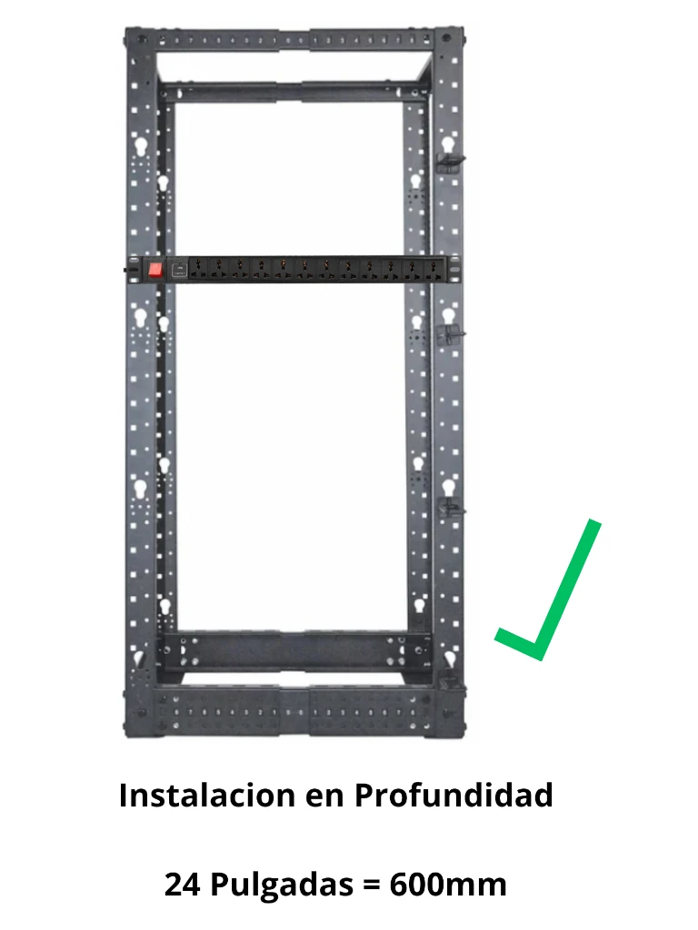 SAXXON SXPDU12P16A- Barra PDU con 12 Contactos Individuales , 16 Amp , 120V , 1UR , Protección contra rayos , Aleación de Aluminio - Image 2