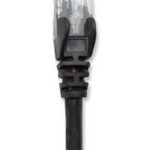 Cable de red UTP - Cat6, 3m (10ft), 100 Cobre, Contactos chapa de oro, Cable Patch Negro INTELLINET 342070