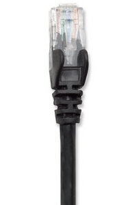 Cable de red UTP - Cat6, 3m (10ft), 100 Cobre, Contactos chapa de oro, Cable Patch Negro INTELLINET 342070