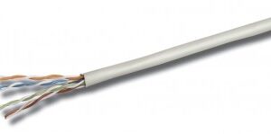 INTELLINET Bobina de cable de red UTP - Multifilar, 704823, Aluminio con recubrimiento de Cobre (CCA), 305m, CAT 5e, Color Gris, 4 pares, 26 AWG