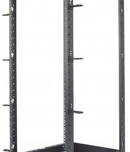 Abierto de 4 postes Rack de piso - 4 postes (doble), 19, 26U, 360 kg, Negro, Acero, Ruedas incluidas, Profundidad 560 a 1016 mm, INTELLINET 714242