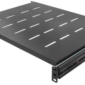 INTELLINET deslizable, 1U, 19 712620 Charola deslizable - 1U, 19 pulgadas Profundidad de la charola de 550 mm, para Racks dobles y Gabinetes de 600 a 800 mm, Ventilada, Negro