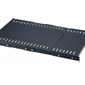 Charola INTELLINET fija extensible de 19" - Negro, Acero, Rack shelf, 45 kg, 1U