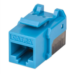 INTELLINET 772334 Jack Keystone Cat6a FastPunch - Hace que las terminaciones sean rápidas y fáciles al colocar y cortar todos los alambres en un solo movimiento.