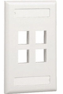 Conector 4 Puertos PANDUIT NK4FIWY - Color blanco