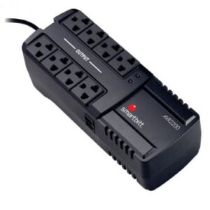 Regulador SMARTBITT SBAVR2200 - 8, Negro, Hogar y Oficina, 2200 VA, 1100 W