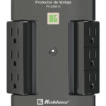 Protector de voltaje - 2500 VA /2000 W, 6 cont KOBLENZ PV-2500 D, Negro, 2500 VA, 2000 W
