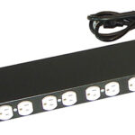 NORTH612-BKT Barra multicontacto NORTH SYSTEM - Negro, 10 contactos.