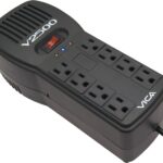 Regulador VICA V2500 2500VA/1500W - Voltaje 120VCA /60Hz, breaker térmico, 8 tomas protegidas, indicadores LED, puertos RJ11/RJ45, empotrable en pared