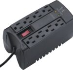 Regulador VICA T1 750VA/400WATTS - Voltaje 120 VCA +/-10 60Hz - breaker térmico - 8 tomas protegidas - indicadores LED - empotrable en pared