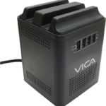 VICA Regulador voltaje y centro de carga - CONNECT 800 800VA/400W, Rango de voltaje 94/150VCA 5A 60Hz, 4 tomas protegidas, 4 Puertos USB, indicadores LED