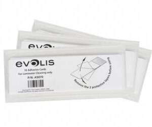 Tarjetas Adhesivas para Laminador EVOLIS A5070 - Color blanco, Limpiador