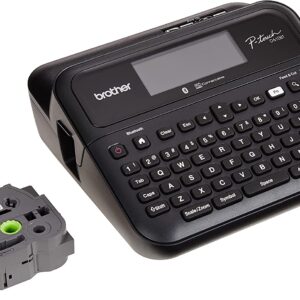 Rotulador BROTHER P-touch PTD610BT - transferencia térmica, Bluetooth, teclado qwerty, adaptador AC, imprime etiquetas laminadas de hasta 24 mm de ancho