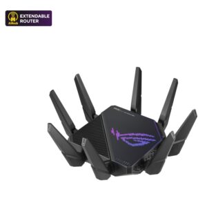 GT-AX11000 PRO Router ASUS ROG Rapture GT-AX11000 Tri-Band WiFi 6 router para gaming - puerto de 2.5G, puerto de 10G, hardware mejorado, aceleración de juego tres niveles