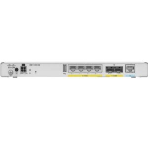 CISCO ISR1100-6G Router ISR1100 Series con 4 puertos WAN/LAN GE y 2 puertos SFP (para habilitarlos con fibra óptica o cobre)
