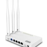 NETIS Router Inalambrico N300 (WF2409E) - 5 puertos (1 WAN, 4 LAN 100 Mbps), WIFI 4, 300 Mbps, Router, AP, WISP, Repetidor, 3 Antenas 5 dBi, Multi SSID