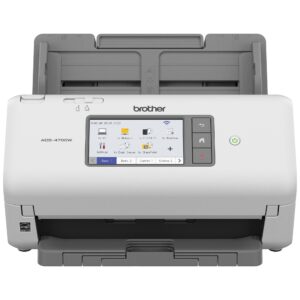 Escáner de escritorio BROTHER Valor ADS4700W - Dúplex, 40 ppm/80 ipm, Ethernet, Wifi, ADF hasta 80 hojas, escanea hasta 6, 000 hojas diarias