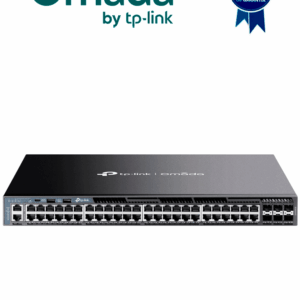 TP-LINK SG6654X- Switch Omada L3 Stackable de 48 puertos RJ45 Gigabit y 6 puertos SFP+ 10G , Stacking físico , Funciones L3 Enterprise. RIP, OSPF, ECMP, VRRP, PIM-DM, DHCP Server/Relay , Alta disponibilidad , VRRP y ERPS , Interfaz WEB , CLI , SNMP.