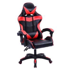 Silla Gamer Xzeal SGSI02R - Silla para videojuegos universal, Asiento acolchado, Negro/Rojo, PVC
