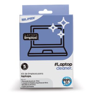 SILIMEX LAPTOP CLEANER - limpiador de laptops. Kit especializado en la limpieza y mantenimiento de laptops. Fórmula sin alcohol y de limpieza ultra rápida.