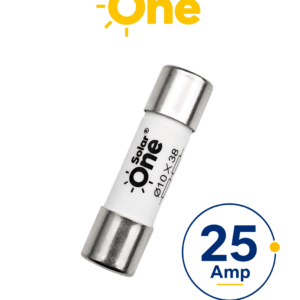 Fusible Fotovoltaico 25 A 10x38 mm / 1000 VDC / Protección para sistemas fotovoltaicos