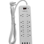 SUP USB 9P Centro de carga 9P VICA para protección contra sobretensiónes - 10 NEMA 5-15R con supresor de picos, 3 puertos USB-A y 1 USB-C. -Montaje pared