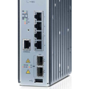 Switch Allied Telesis Industrial Administrable Capa 2 de 4 puertos 10/100/1000 Mbps + 2 puertos SFP. AT-IE200-6GT-80.