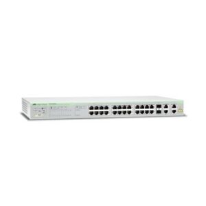 Switch Allied Telesis WebSmart - 24 puertos PoE+ 10/100 Mbps + 2 puertos 10/100/1000 Mbps + 2 SFP Gigabit Combo, 193 W. AT-FS750-28PS-10.