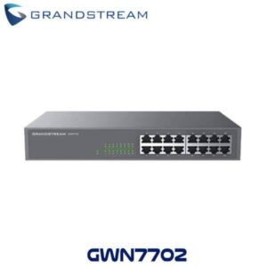 Grandstream GWN7702 Switch No administrable - 16 puertos Gigabit con crossover automático MDI/MDIX, gabinete metálico para escritorio o rack 19/1U.
