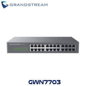 Grandstream GWN7703 Switch No administrable - 24 puertos Gigabit, con crossover automático MDI/MDIX, gabinete metálico para escritorio o rack 19/1U.