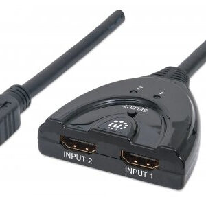 207416 Switch HDMI MANHATTAN - Negro, HDMI