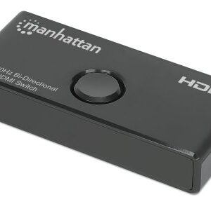 MANHATTAN 207997 Switch HDMI bidireccional con 2 puertos 8K - Cambia entre dos entradas HDMI a una salida HDMI (2x1) o una entrada a dos salidas.