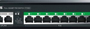 NETIS Switch POE P110GC - 8 Puertos POE y 2 Puertos Uplink, 120W, 1000 Mbps, Watch Dog, Plug Play, 250 Mts de Alcance, No Administrable