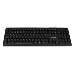 TE-200 Teclado Estándar ACTECK Alámbrico USB WINDOWS-LINUX Diseño Clásico Negro INSPIRE TA210