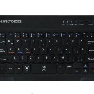 PC-200932 Mini Teclado Inalámbrico Bluetooth Universal Ultra delgado Color Negro | PERFECT CHOICE