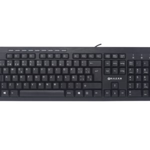 Teclado Multimedia Naceb Technology NA-0109 - Estándar, Negro, Alámbrico