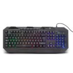 NECNON Teclado gamer NGK-HYDRA 114 teclas retroiluminado led multicolor diseno ergonomico 6 botones multimedia negro