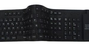 801935 Teclado Flexible BROBOTIX - USB, Negro, Notebook/PC